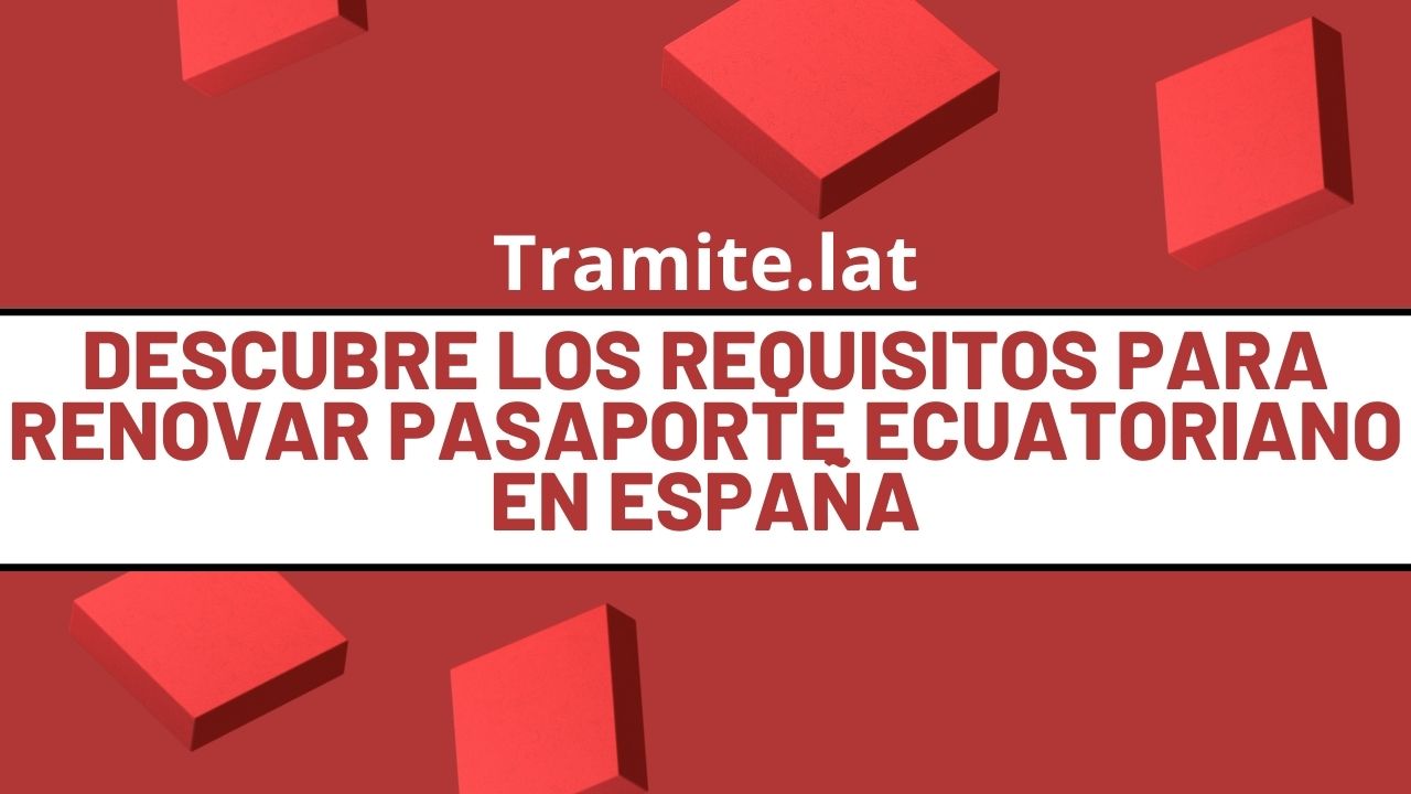 Descubre Los Requisitos Para Renovar Pasaporte Ecuatoriano En Espa A