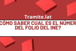 ¿Cómo Saber Cual Es El Número Del Folio Del INE?
