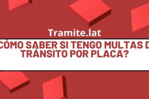 ¿Cómo Saber Si Tengo Multas De Tránsito Por Placa?